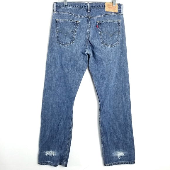 Levi's 514 Men's Jeans Slim straight-Droit Denim Blue size 34×32 - Picture 9 of 9